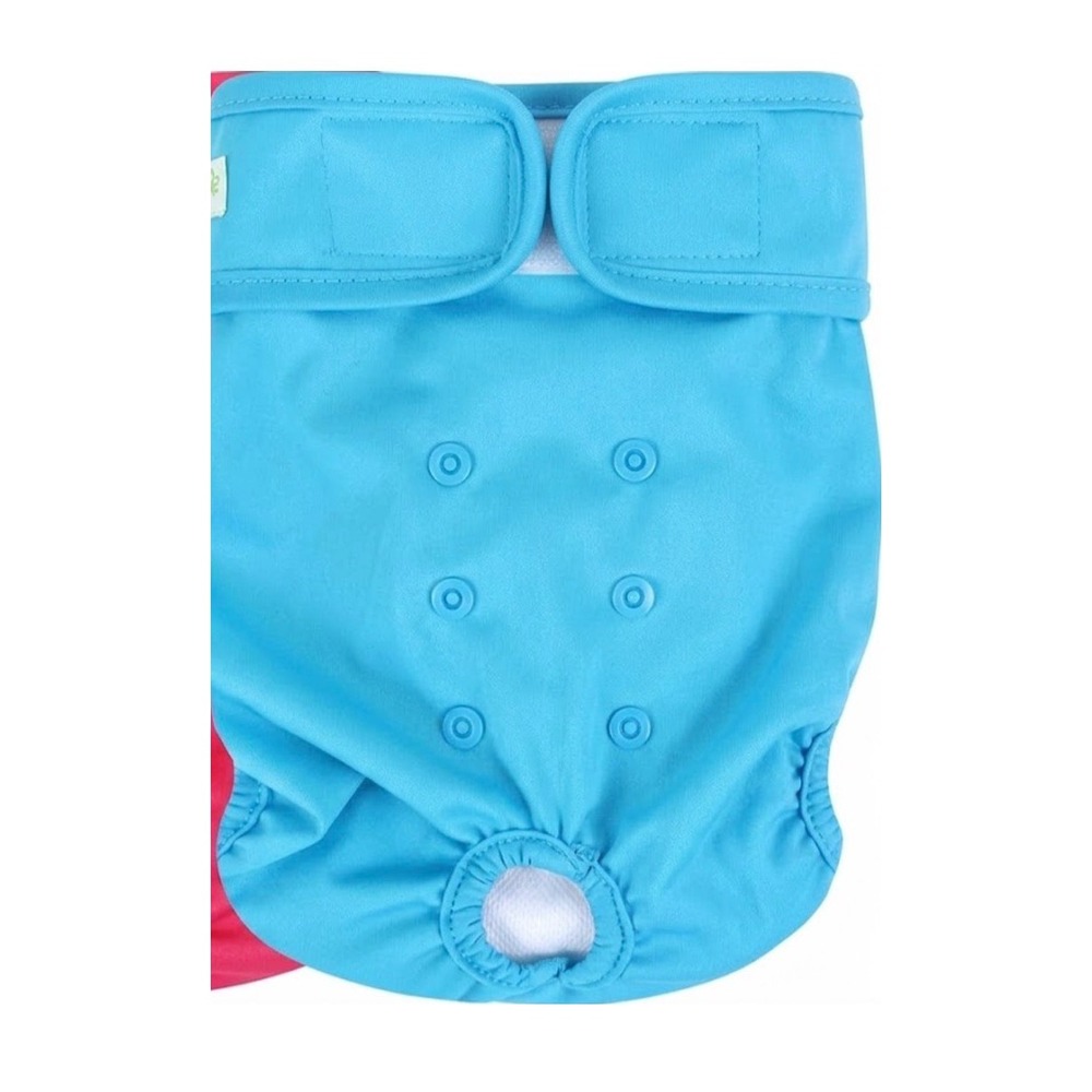 Wegreeco Washable Reusable Female‎ Dog Diaper Blue Medium